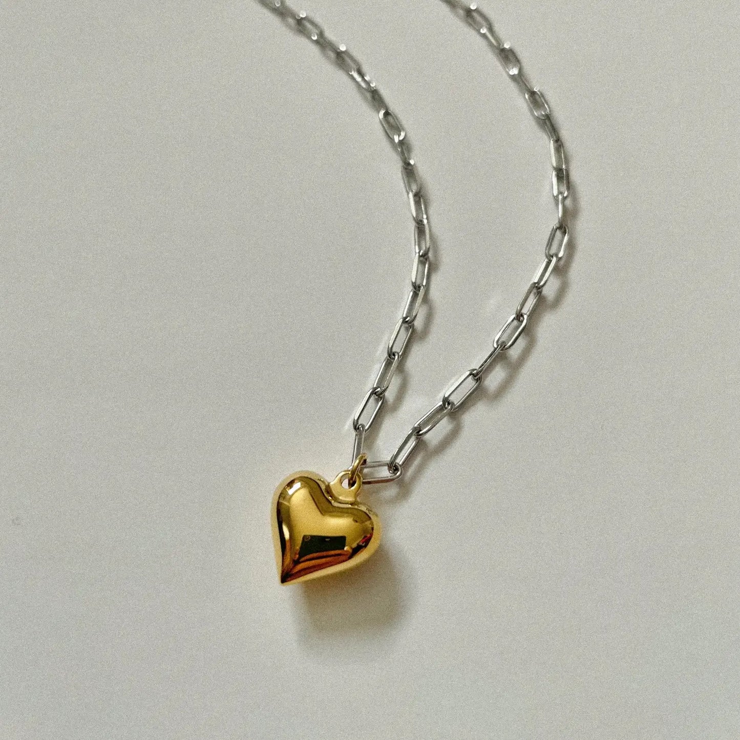 Chunky Heart Chain Necklace