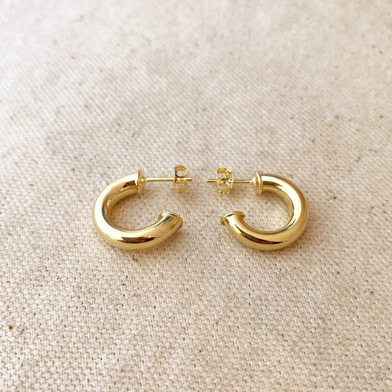 Mini Vale Hoop Earrings - 18k Gold Filled