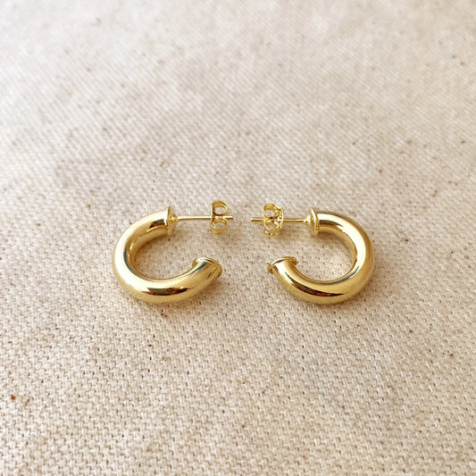 Mini Vale Hoop Earrings - 18k Gold Filled