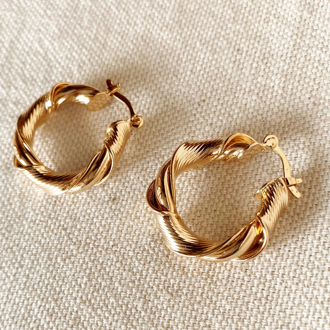 Venezia Hoop Earrings -18k Filled