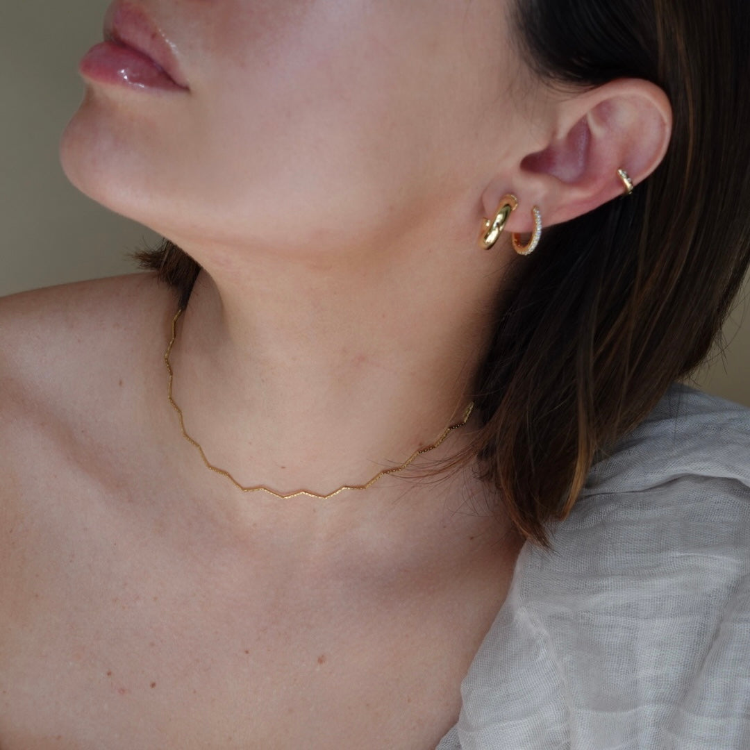 Everyday Fancy Hoop Earrings - 18k Gold Filled