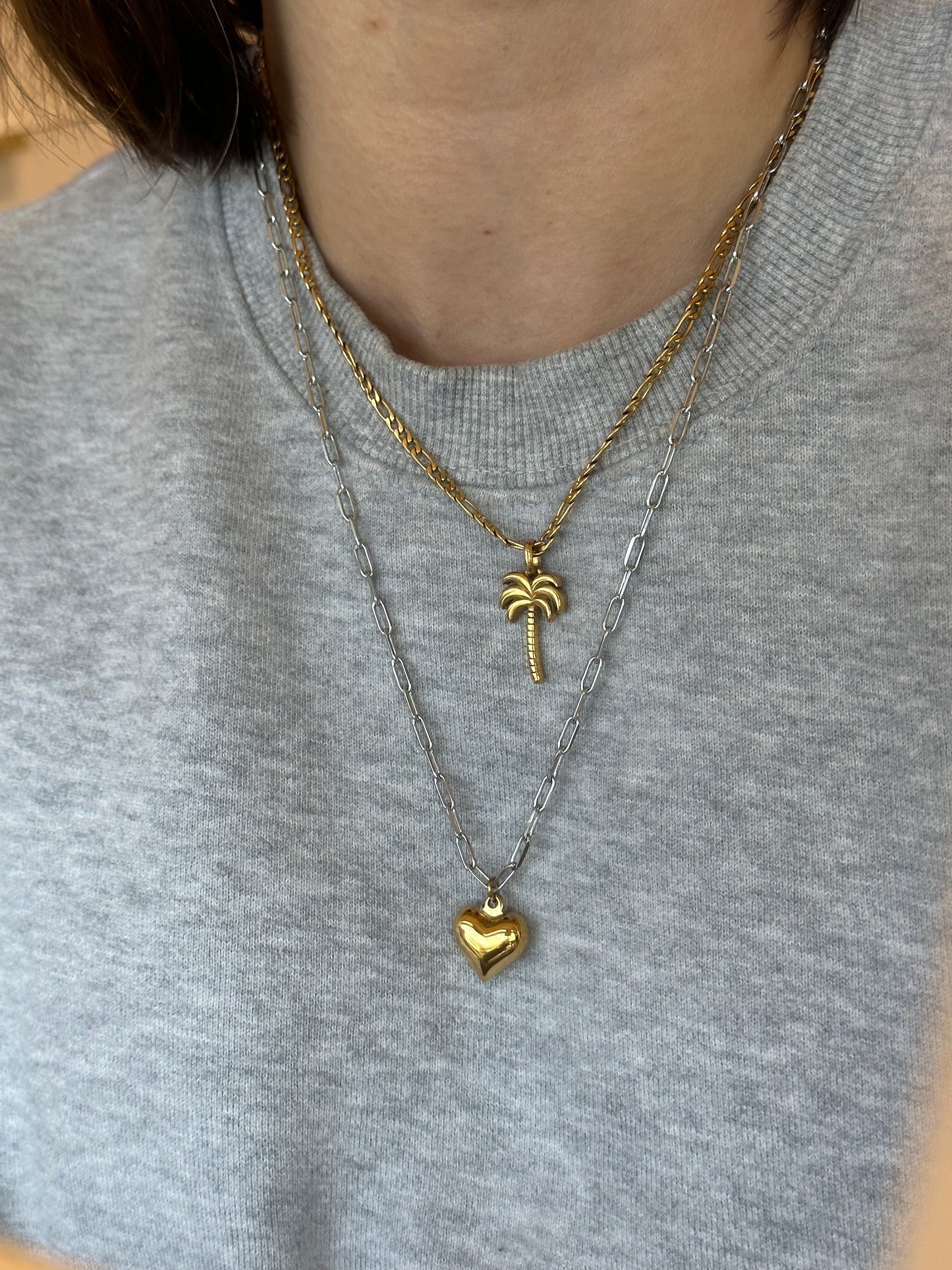 Chunky Heart Chain Necklace