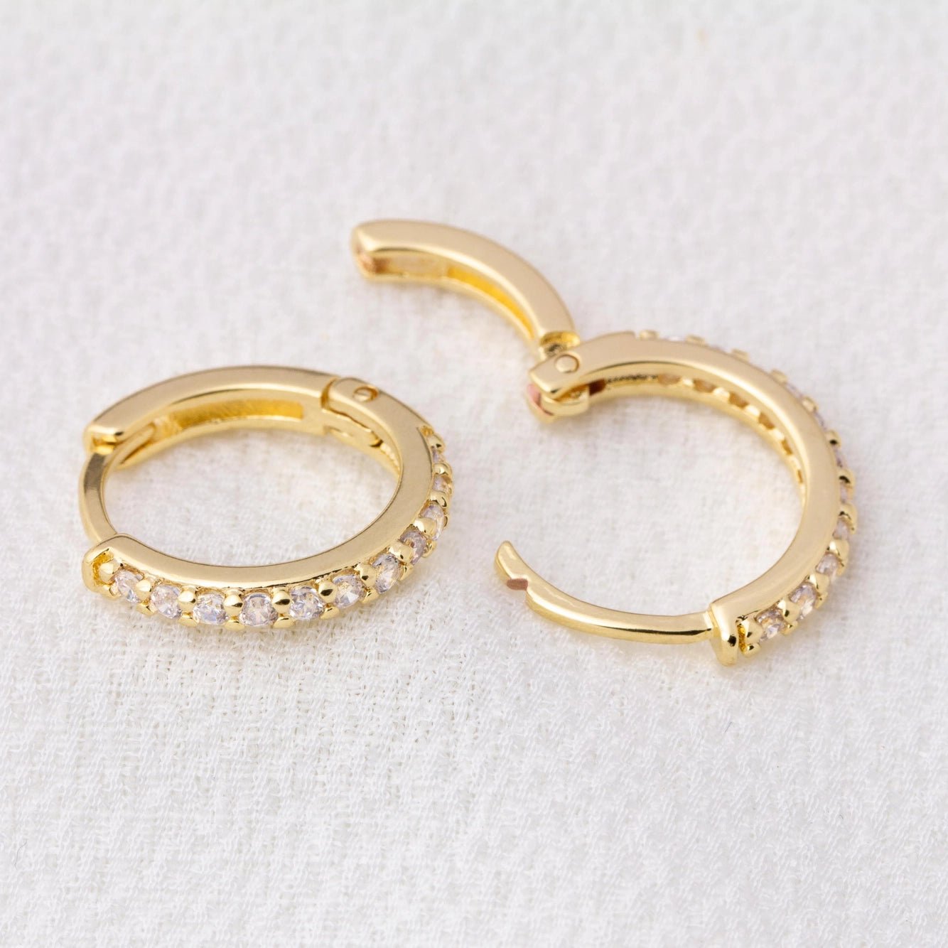 Everyday Fancy Hoop Earrings - 18k Gold Filled