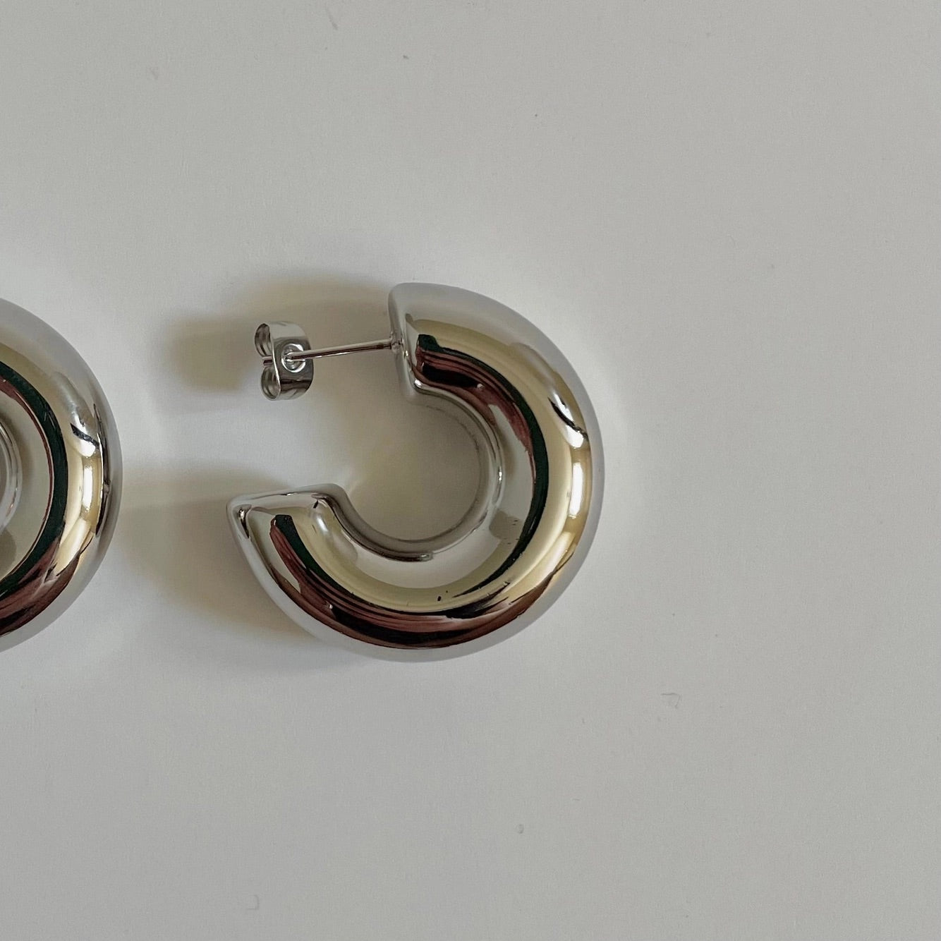 Large Essential Silver Hoops