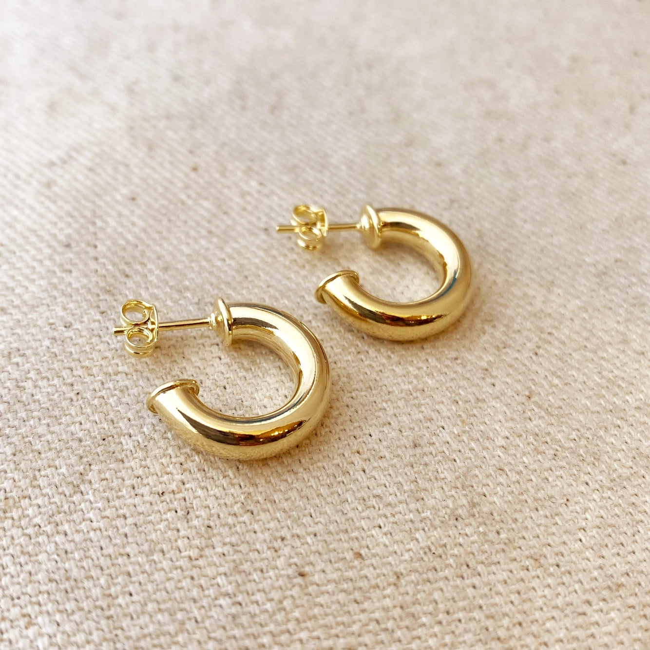 Mini Vale Hoop Earrings - 18k Gold Filled