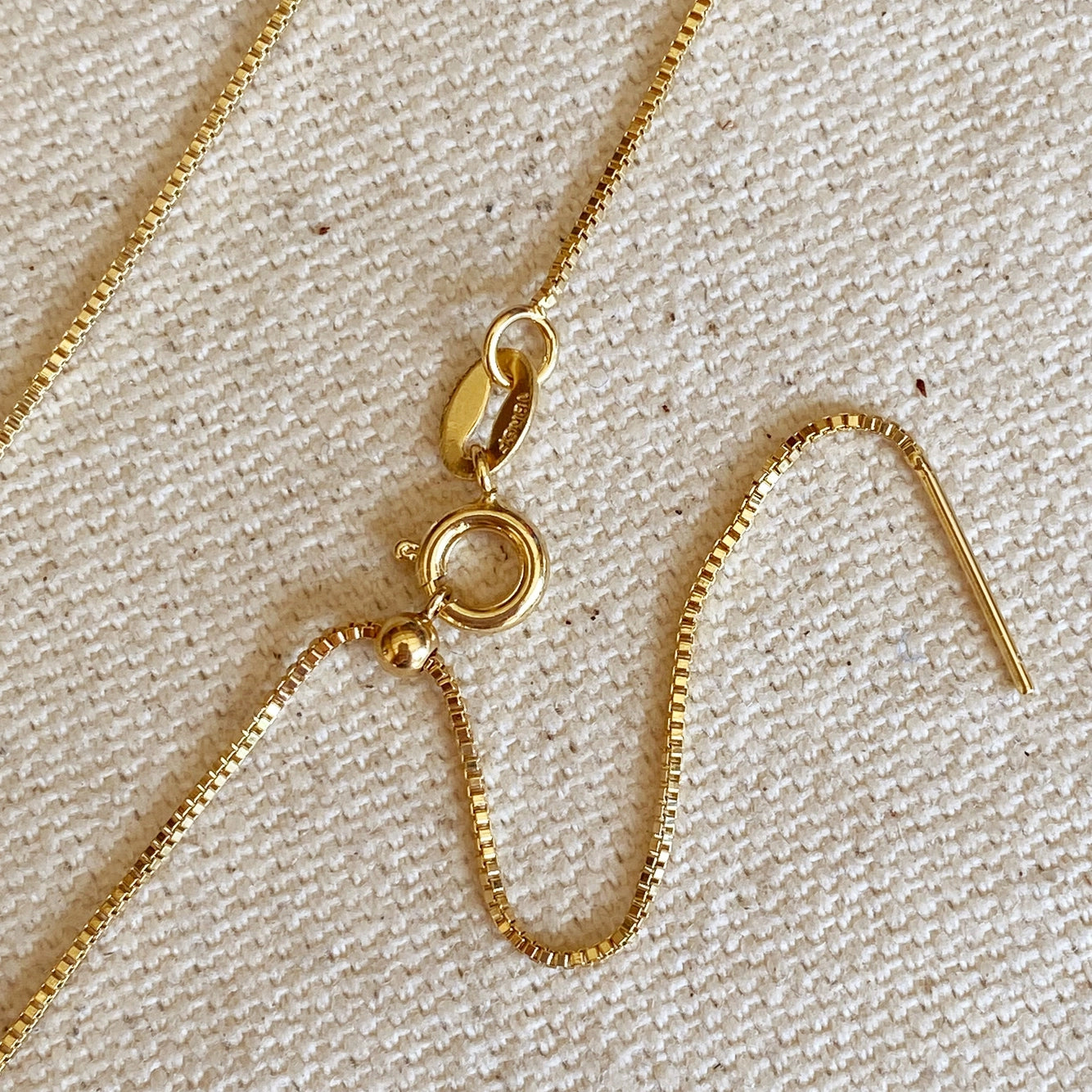 Adjustable Sizing Necklace - 18k Gold Filled